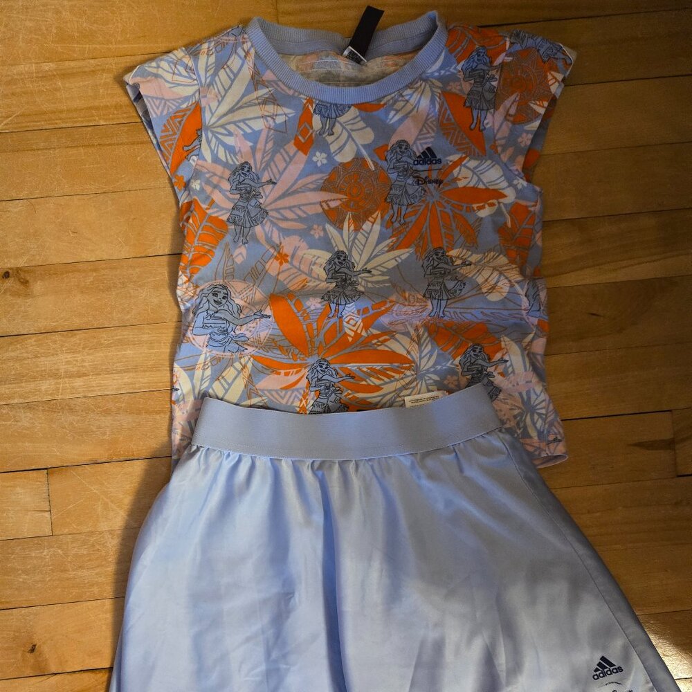Adidas Girls Moana Tee skirt set